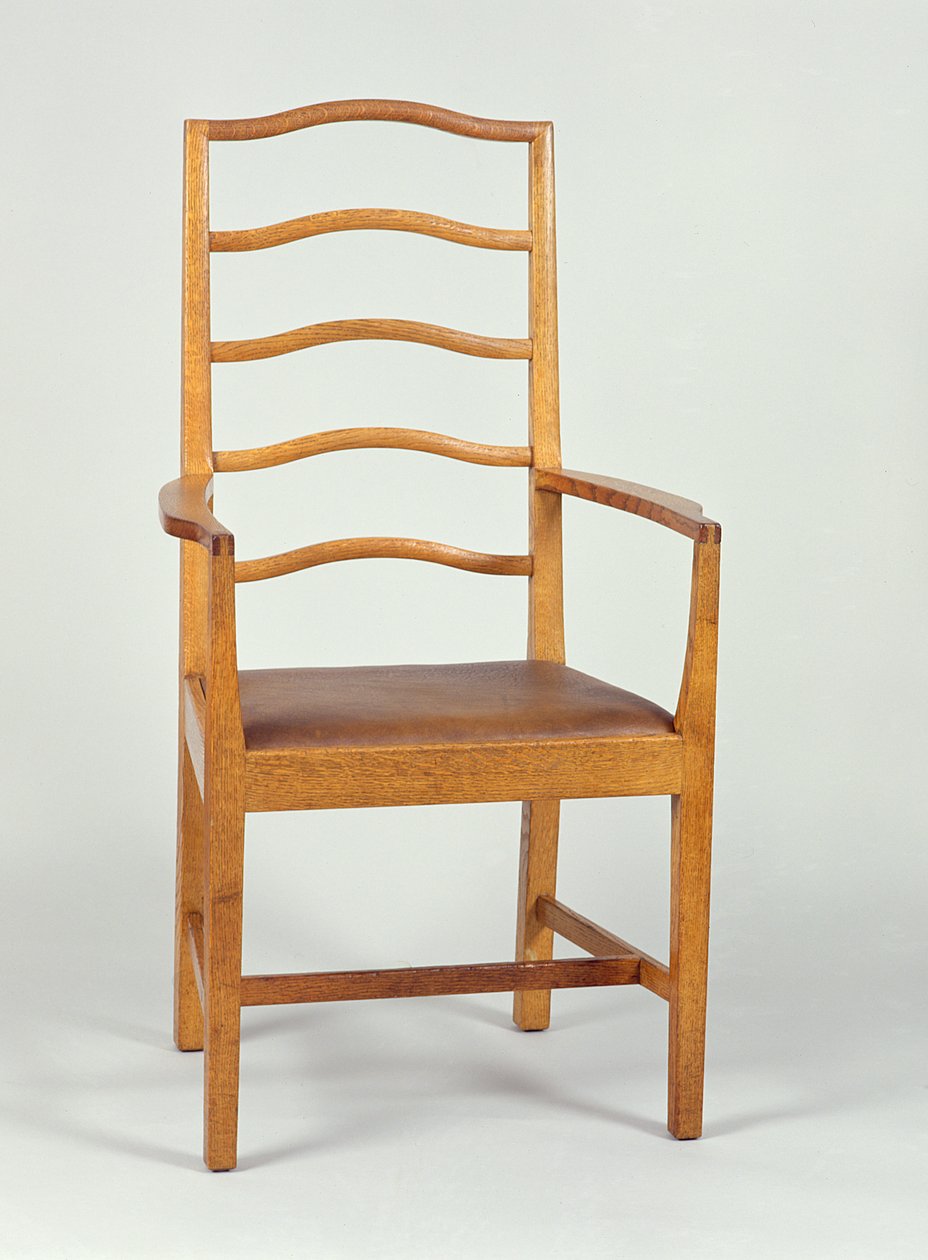 Fotel, 1903-ban, Peter Waals műhelyében készült, 1923 (tölgy) alkotó: Ernest William Gimson