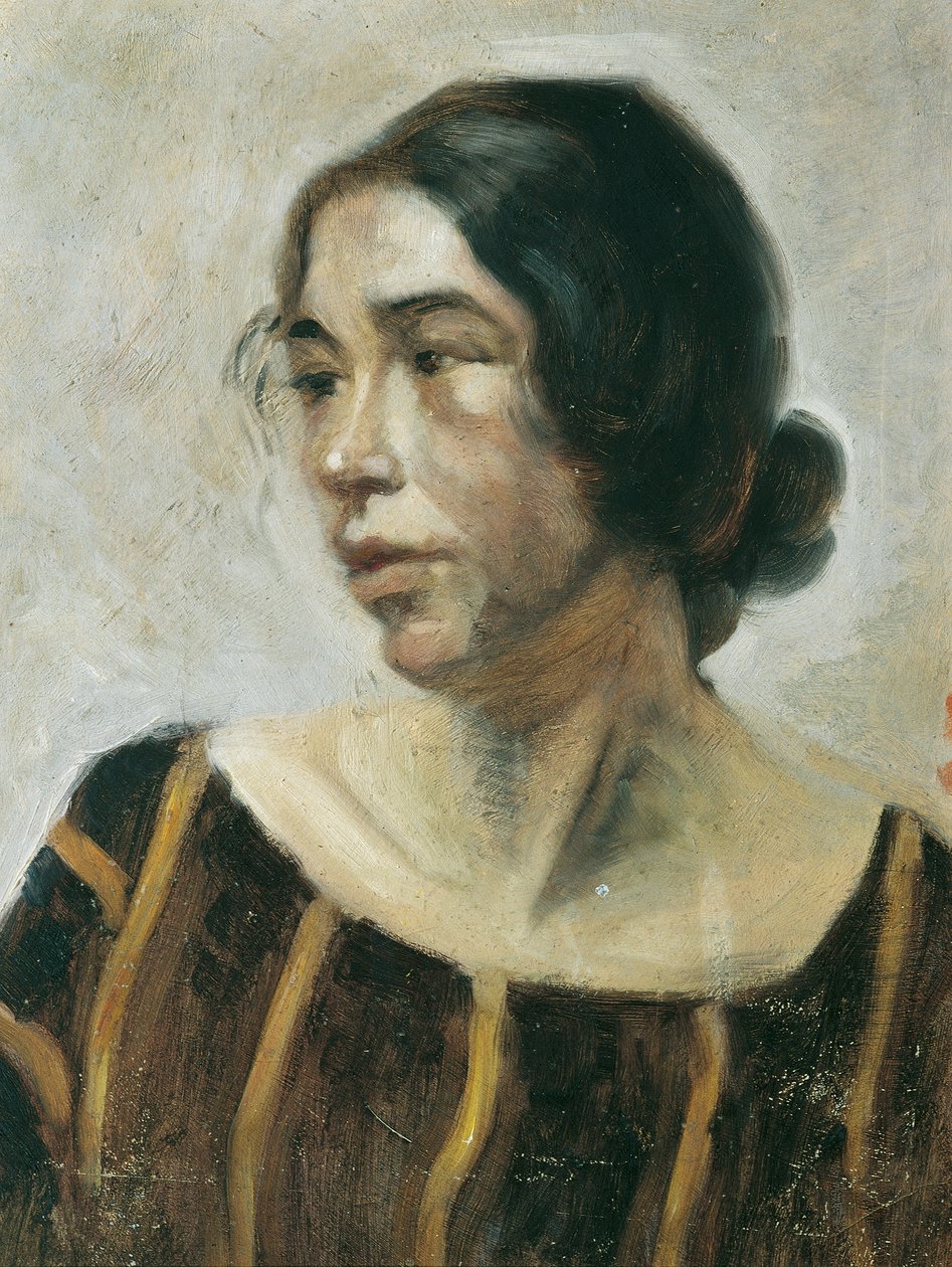 Csíkos ruhás hölgy alkotó: Ernestine von Hüttenbrenner