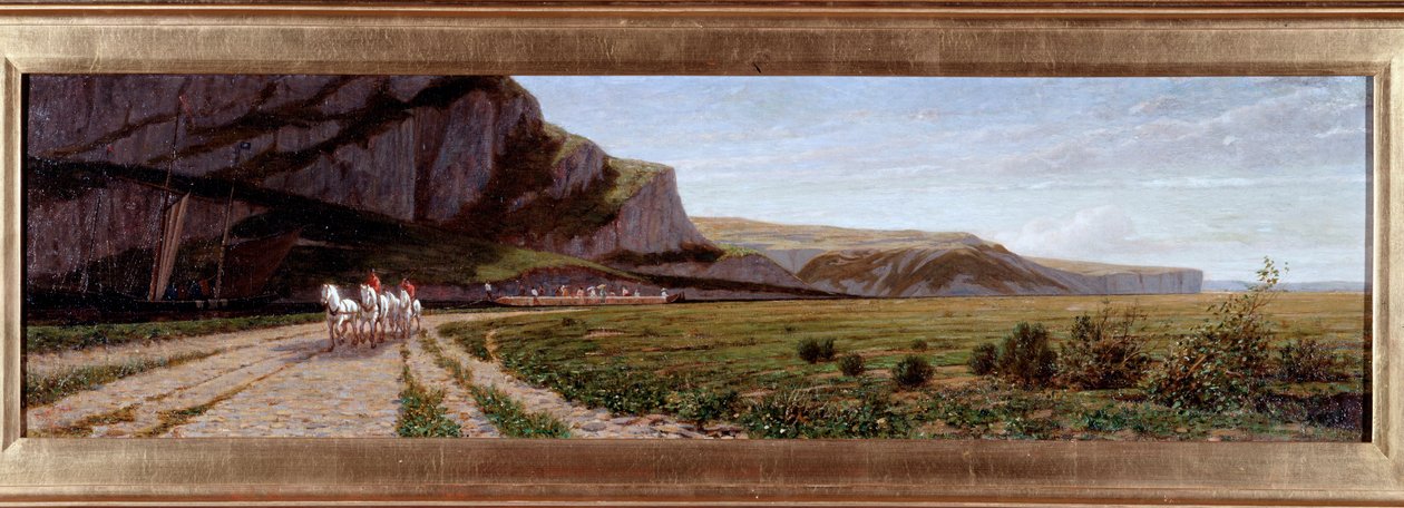 Átkelés a Crinan-csatornán, Skócia Ernesto Bertea festménye (1836-1904) alkotó: Ernesto Bertea