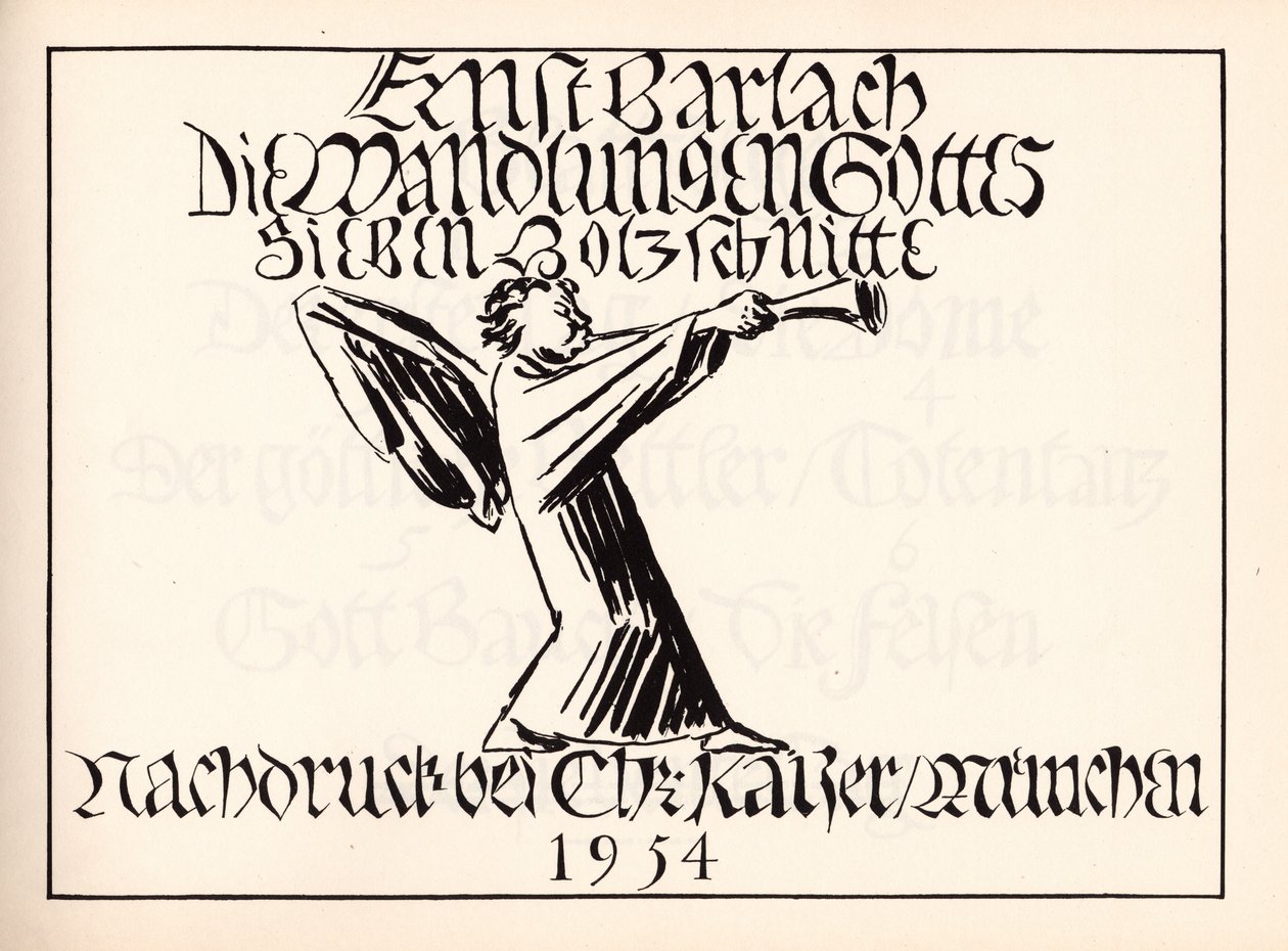 Isten változásai - Címlap alkotó: Ernst Barlach