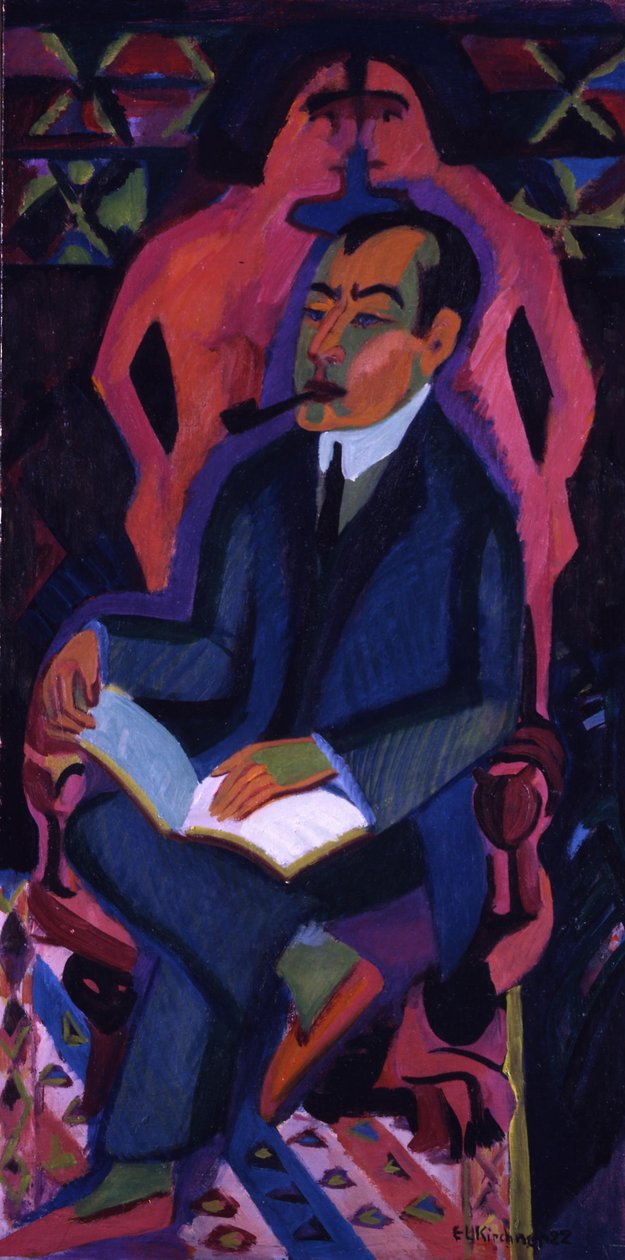 Manfred Schames műkereskedő portréja alkotó: Ernst Ludwig Kirchner