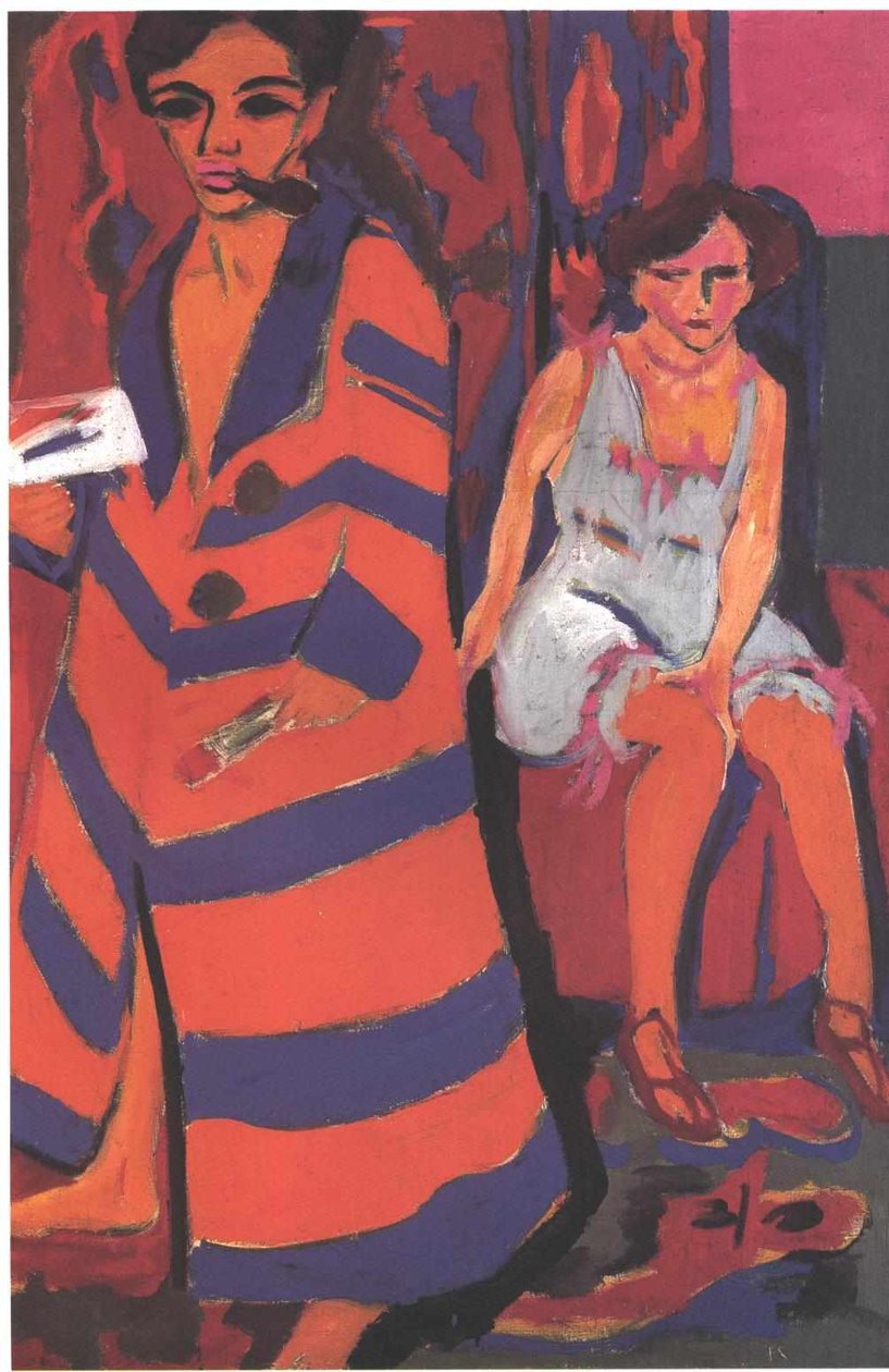 Önarckép modellvel Angol: Önarckép modellel alkotó: Ernst Ludwig Kirchner