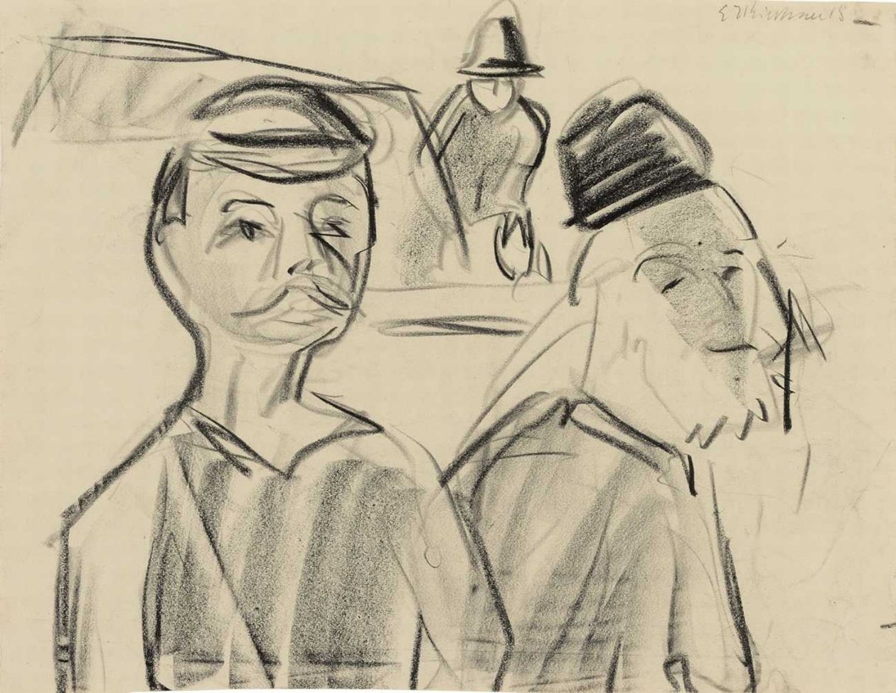 Alpesi gazdák alkotó: Ernst Ludwig Kirchner