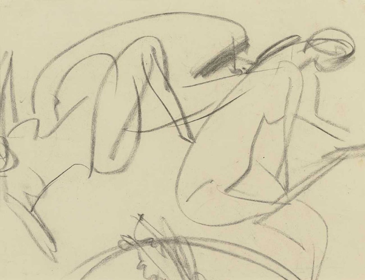 Alpesi gazdák a fürdőzők hátulján alkotó: Ernst Ludwig Kirchner