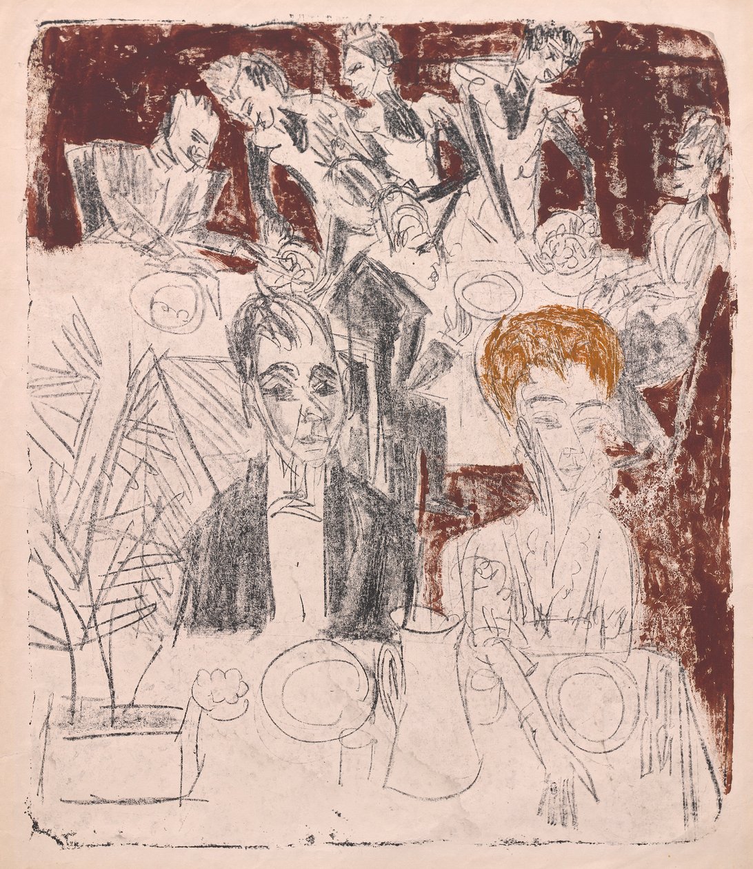 Az asztalnál. alkotó: Ernst Ludwig Kirchner