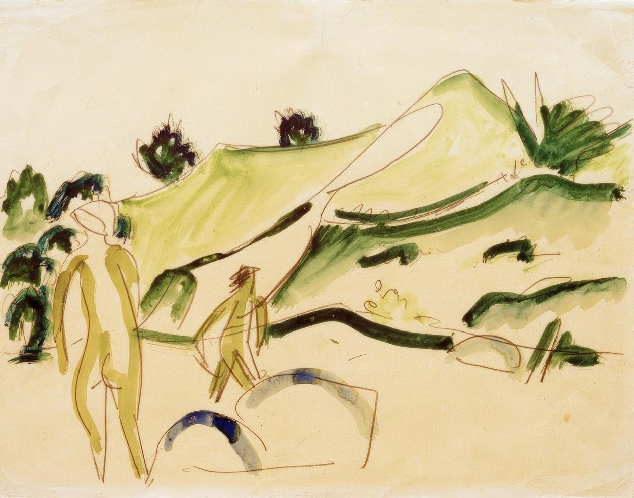 Fürdés a tengerparton alkotó: Ernst Ludwig Kirchner