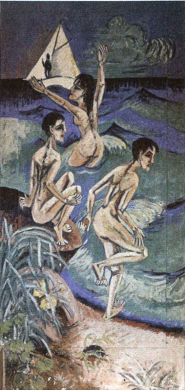 Fürdési jelenetek a Fehmarnon alkotó: Ernst Ludwig Kirchner