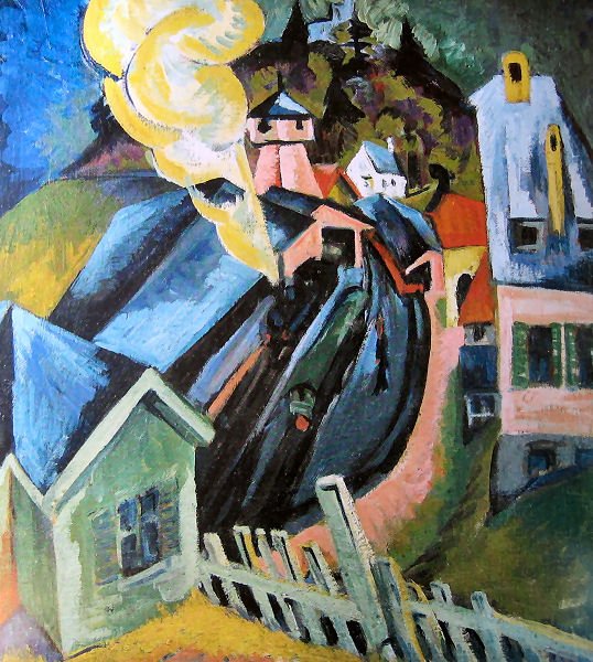 Koenigstein vasútállomás alkotó: Ernst Ludwig Kirchner