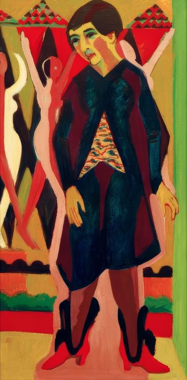 Müller Anna portréja alkotó: Ernst Ludwig Kirchner