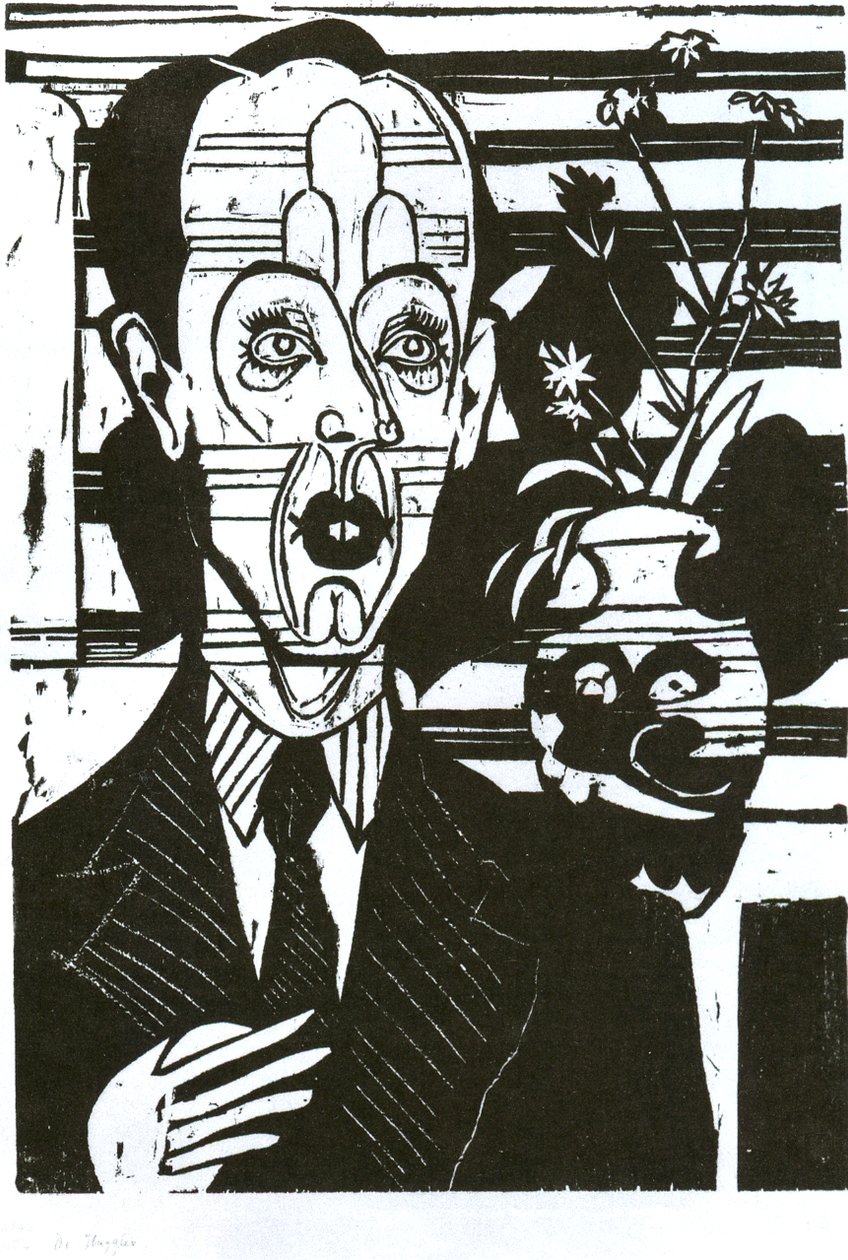 Dr. Huggler arcképe alkotó: Ernst Ludwig Kirchner