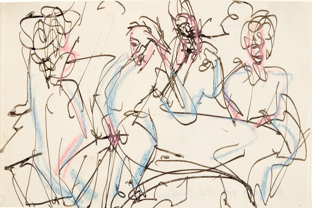 Bordélyi jelenet alkotó: Ernst Ludwig Kirchner