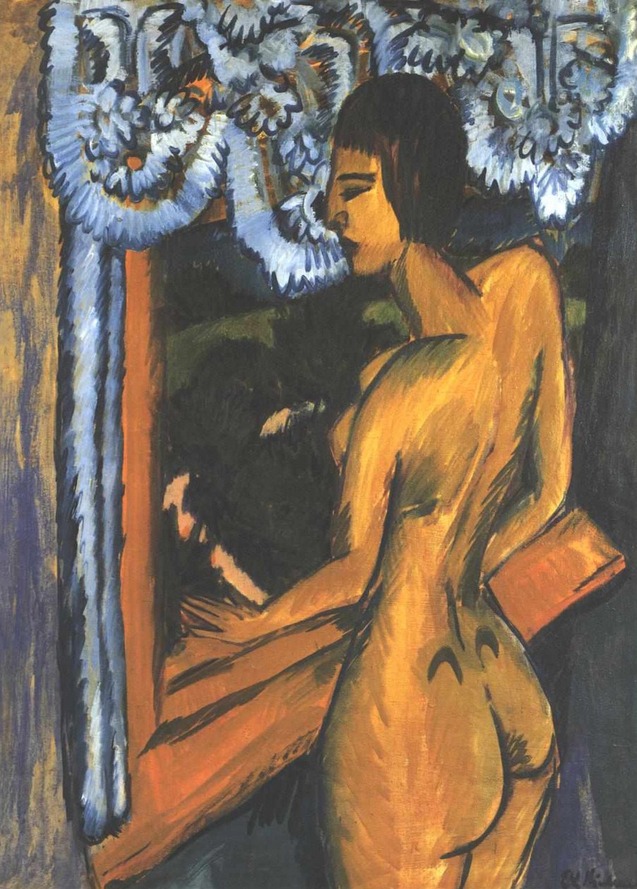 Barna meztelen az ablaknál alkotó: Ernst Ludwig Kirchner