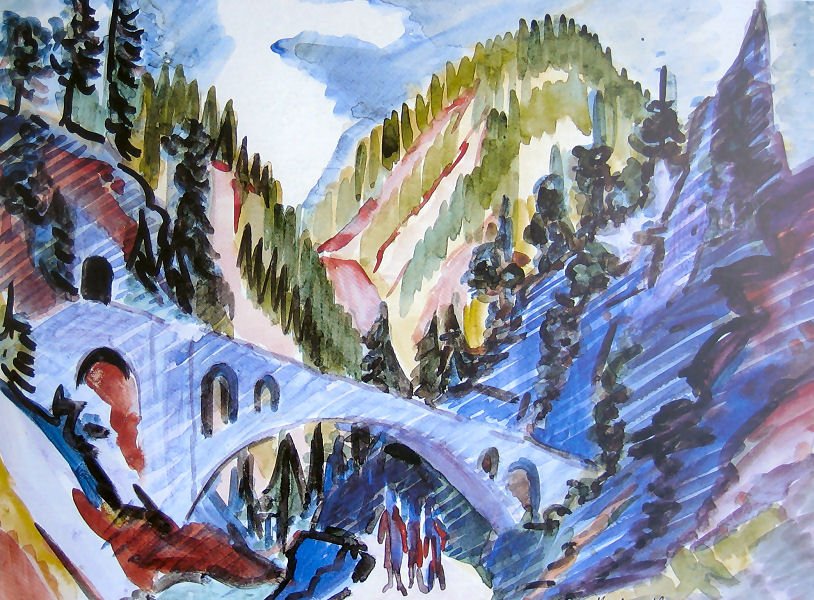 Híd a Landwassertalban alkotó: Ernst Ludwig Kirchner