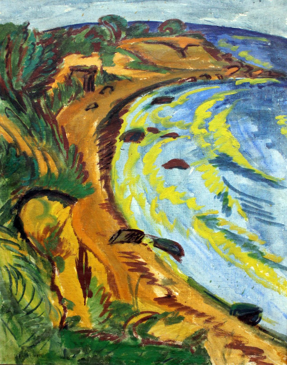 Öböl a Fehmarn partján alkotó: Ernst Ludwig Kirchner