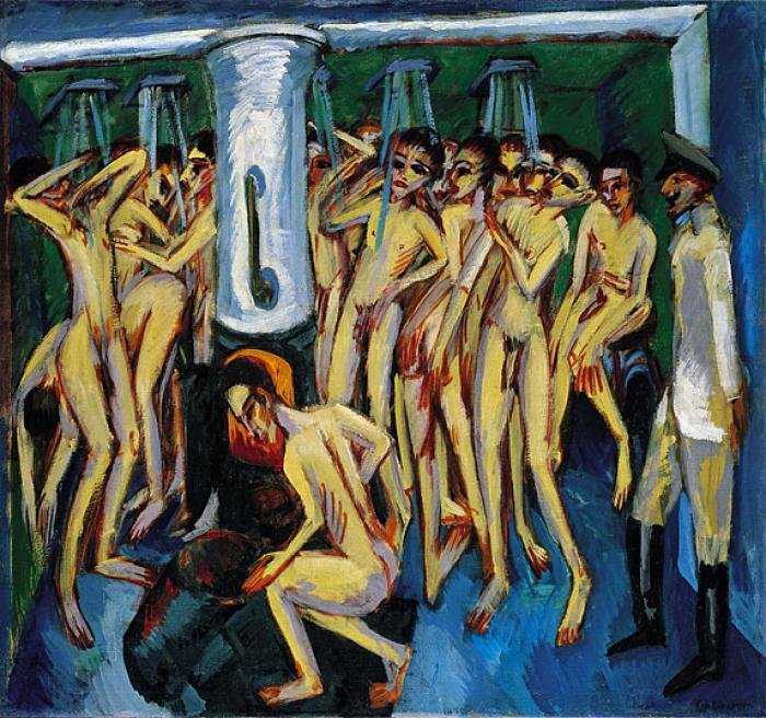 A katonák fürdenek alkotó: Ernst Ludwig Kirchner