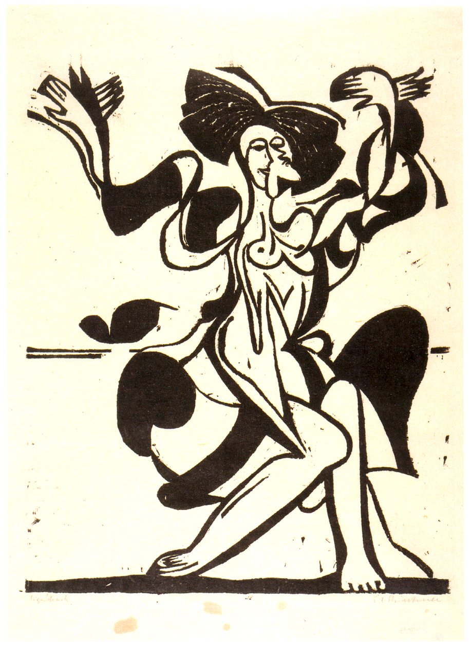 A táncos Mary Wigman alkotó: Ernst Ludwig Kirchner