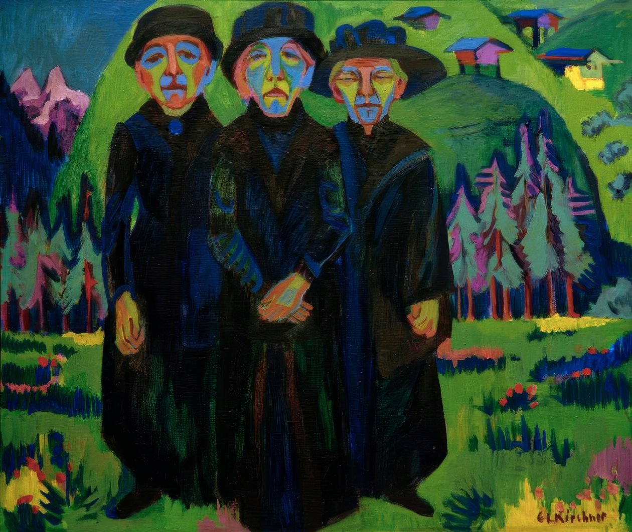 A három öregasszony alkotó: Ernst Ludwig Kirchner