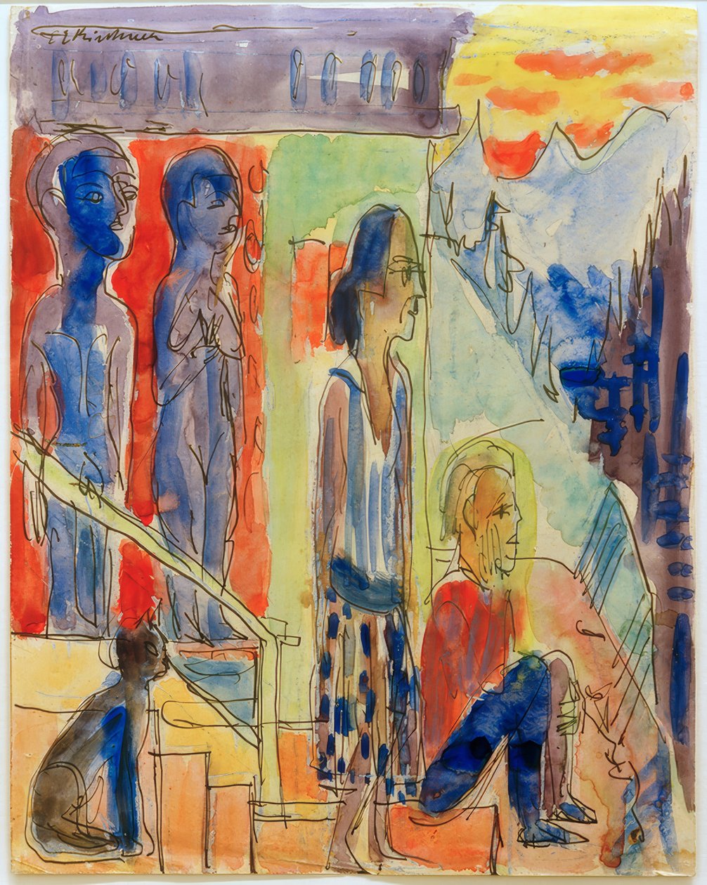 E.L.Kirchner, Napkelte előtt alkotó: Ernst Ludwig Kirchner