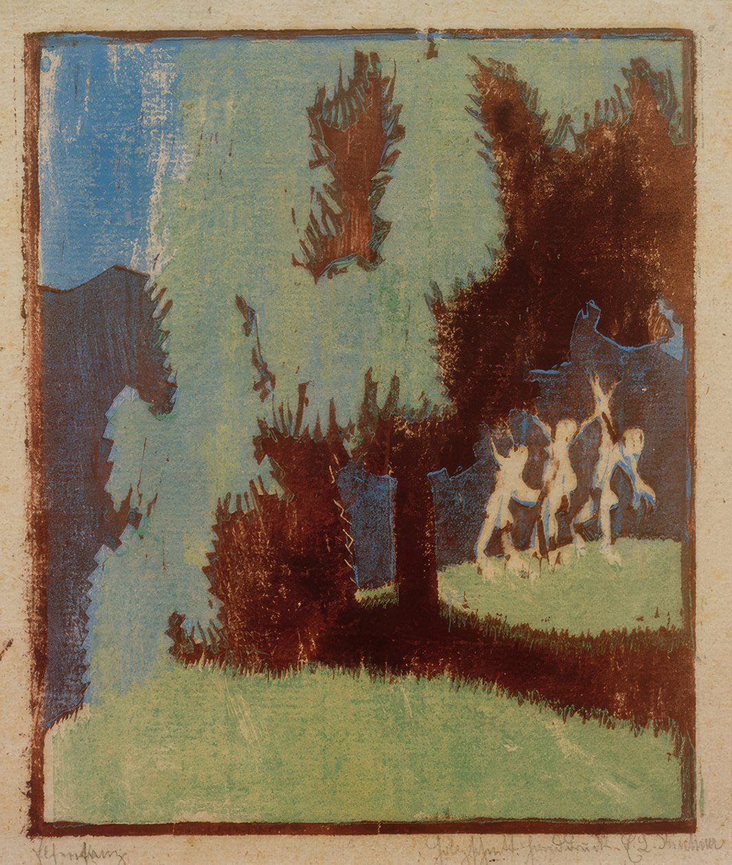Elf tánc a holdfényben alkotó: Ernst Ludwig Kirchner