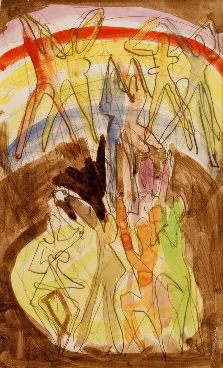 Színes tánc (hátsó fal) alkotó: Ernst Ludwig Kirchner