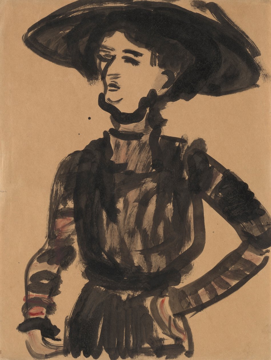 GUGG nő fekete kalap alkotó: Ernst Ludwig Kirchner