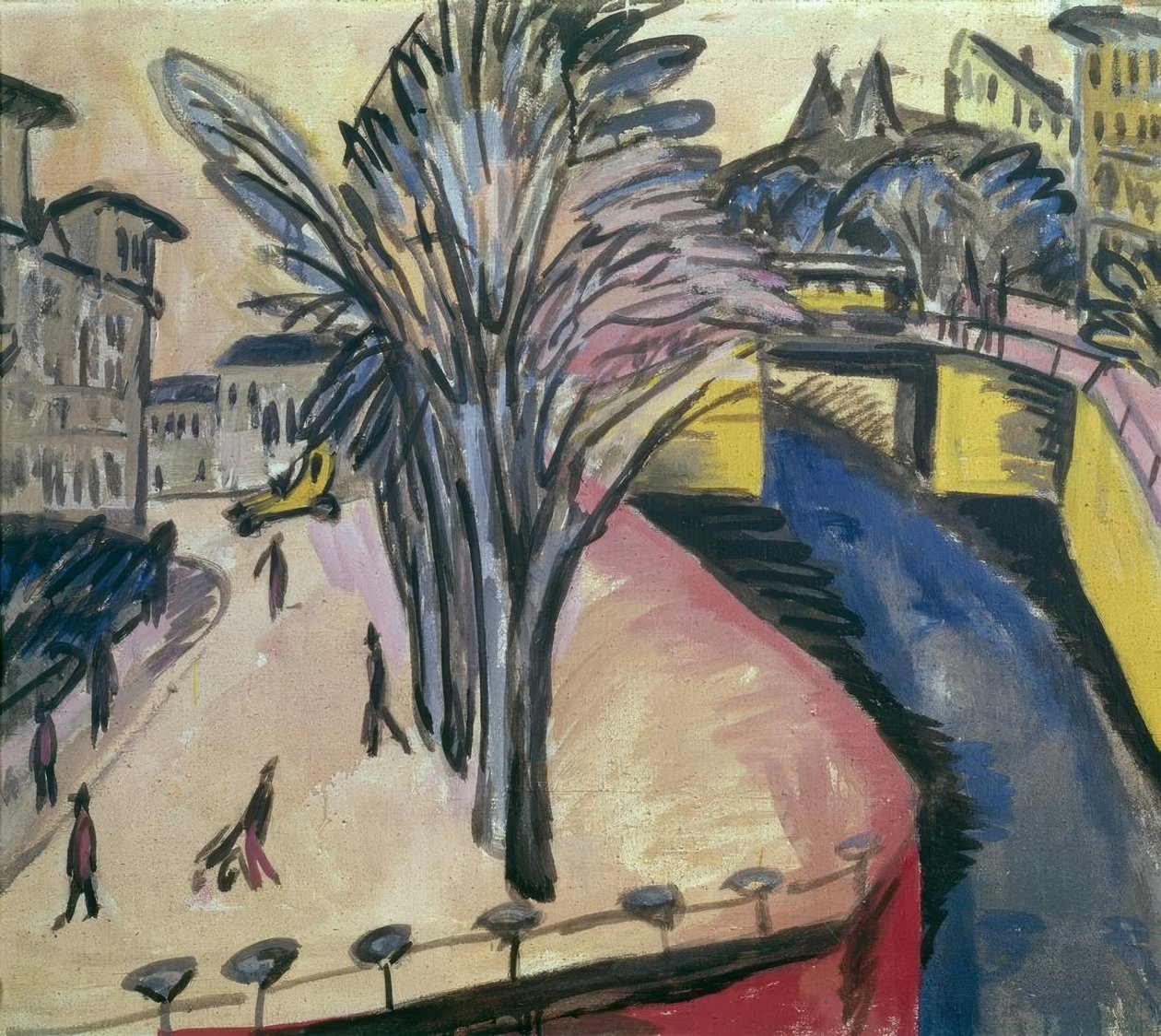 Yellow Angel Run alkotó: Ernst Ludwig Kirchner