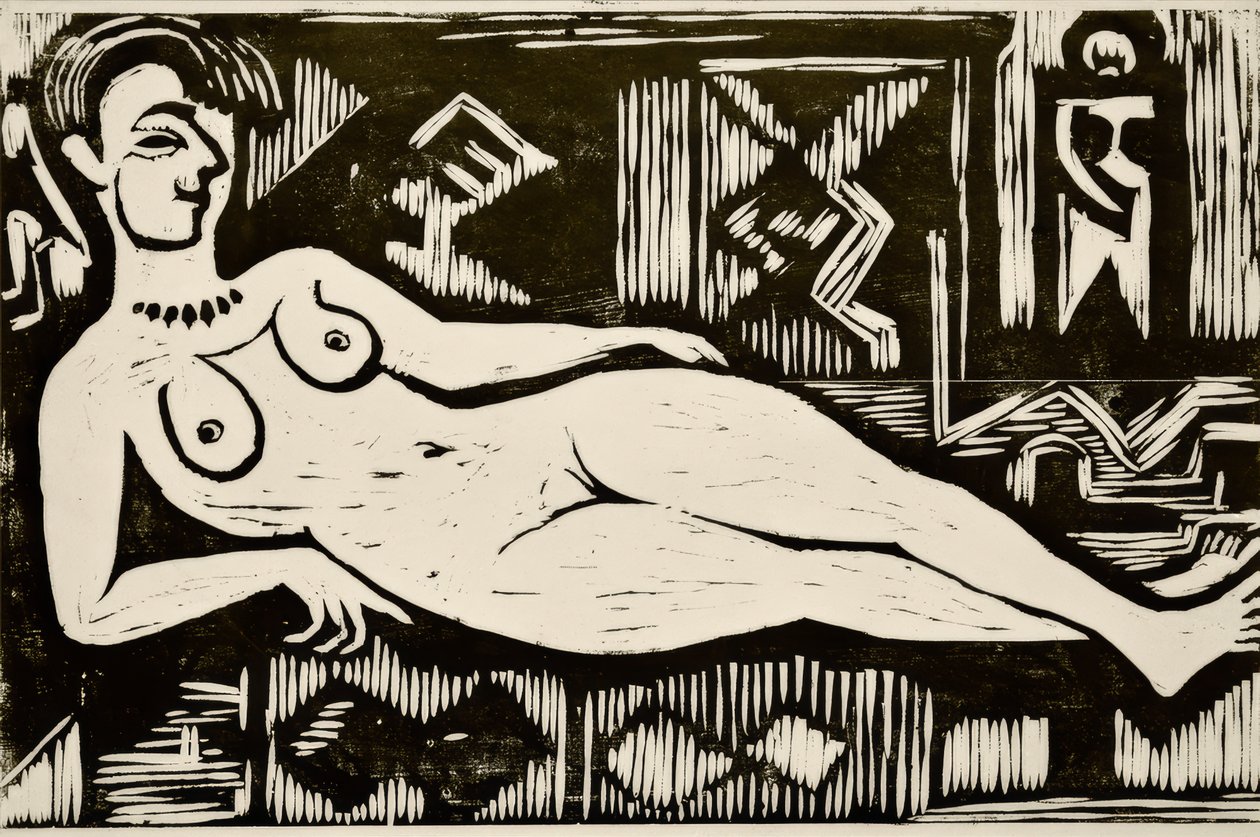 Nagy meztelen nő fekve alkotó: Ernst Ludwig Kirchner