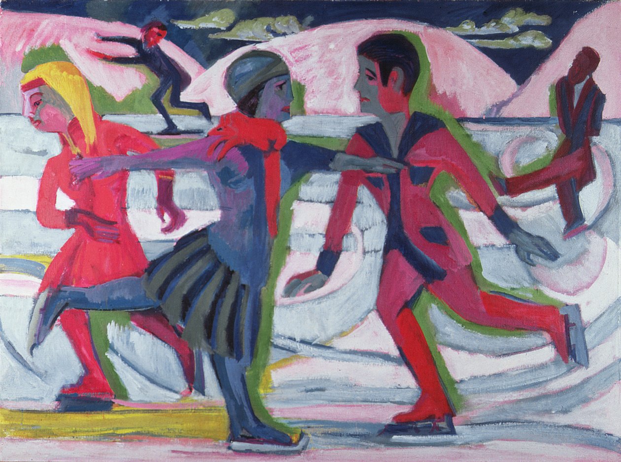 Jégkorcsolyázók alkotó: Ernst Ludwig Kirchner