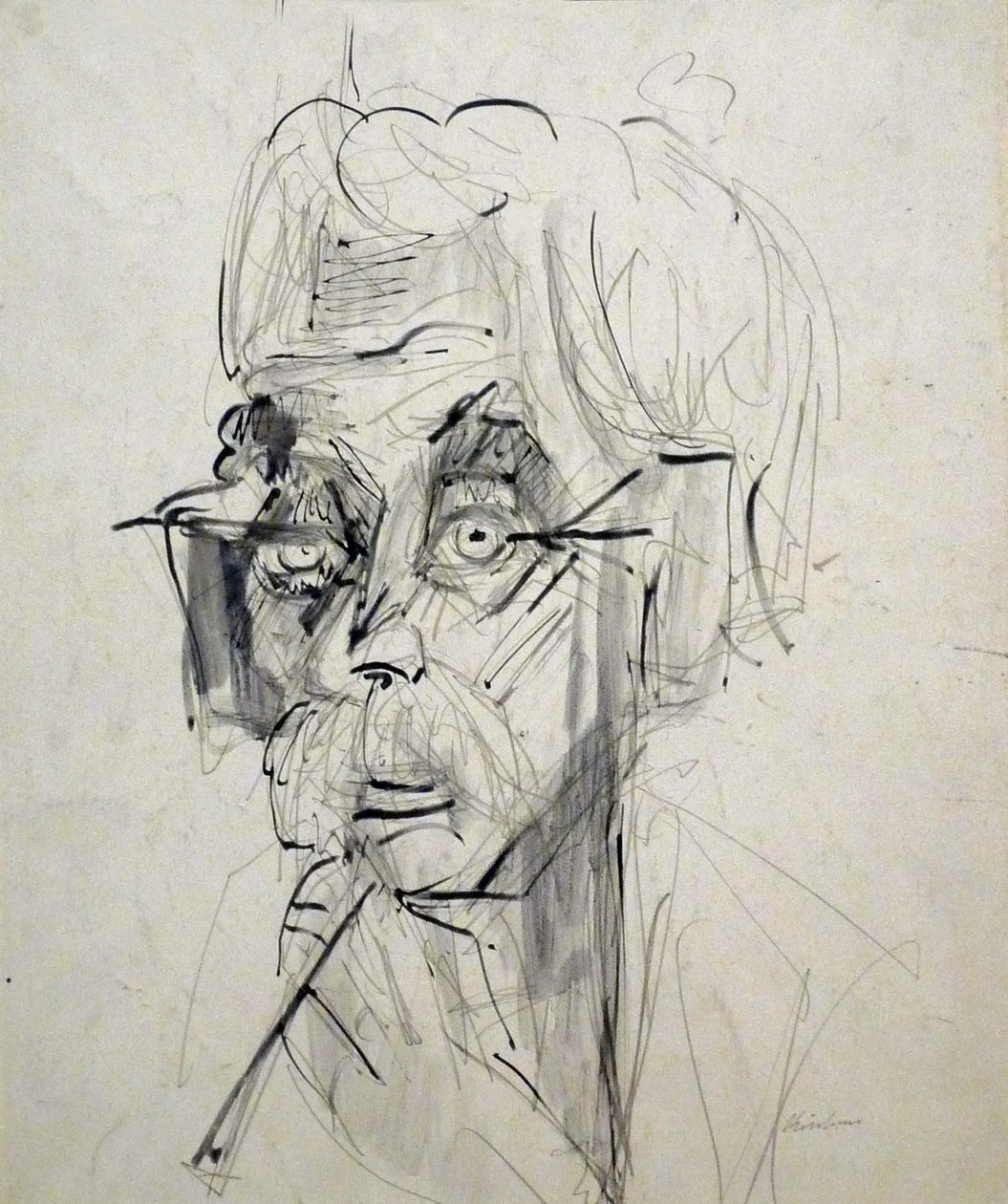 Egy régi gazda feje alkotó: Ernst Ludwig Kirchner