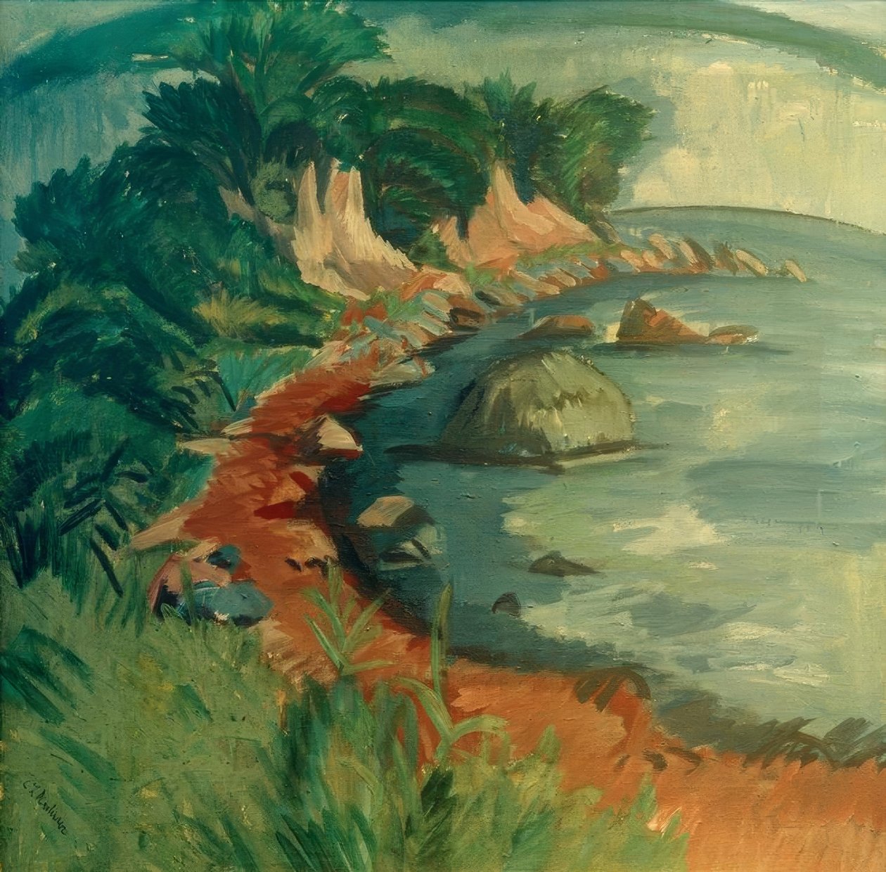 Tengerpart Fehmarnban alkotó: Ernst Ludwig Kirchner