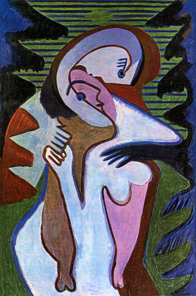 Szerelmesek (a csók) alkotó: Ernst Ludwig Kirchner