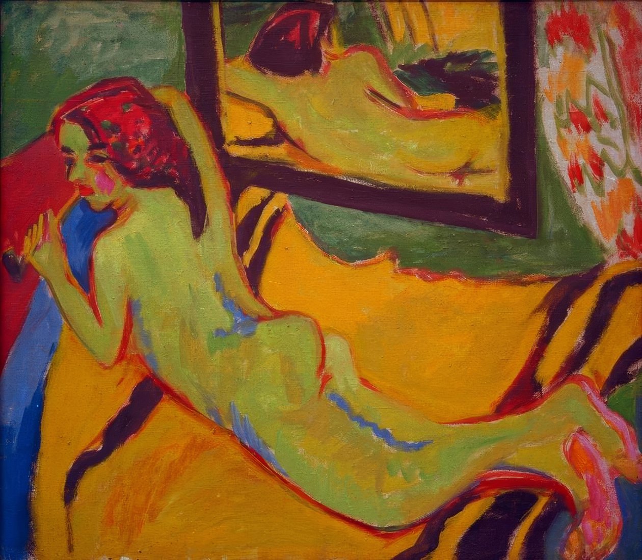 Meztelen a tükör előtt alkotó: Ernst Ludwig Kirchner