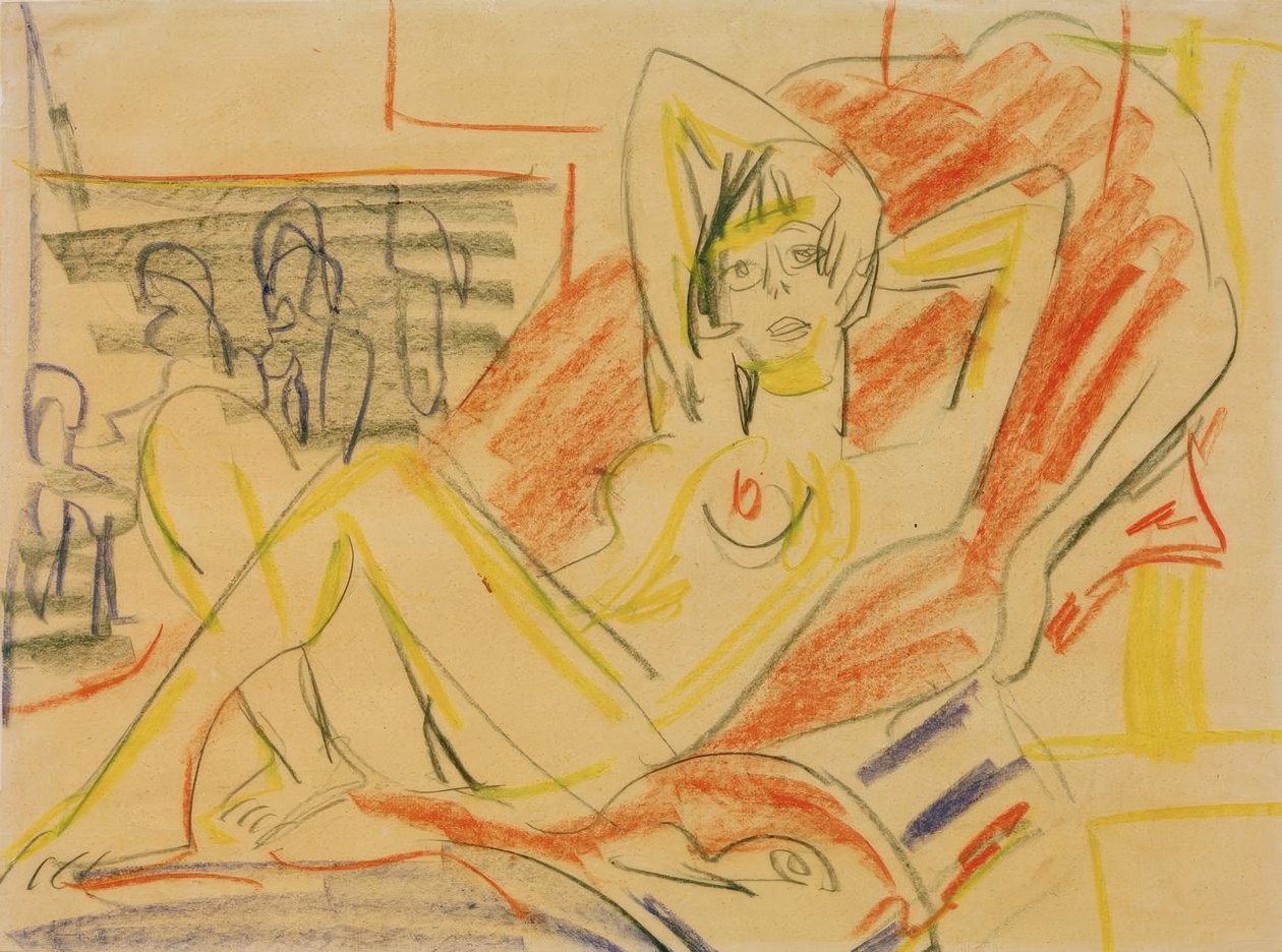 Fekvő női akt alkotó: Ernst Ludwig Kirchner