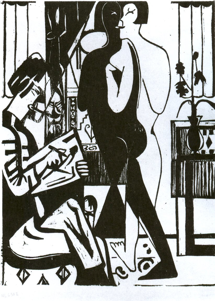Festő és modell alkotó: Ernst Ludwig Kirchner