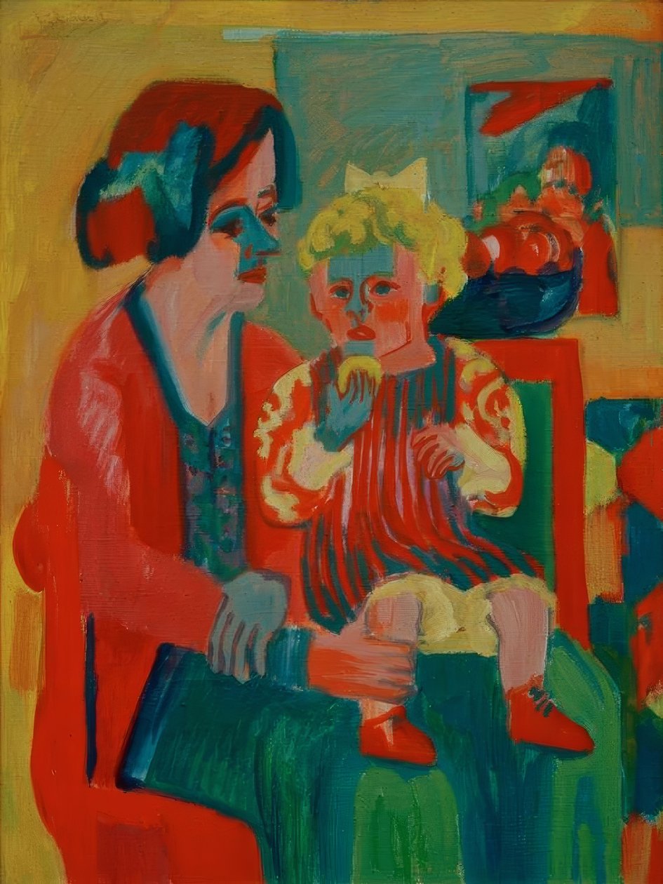 Lány gyermekkel alkotó: Ernst Ludwig Kirchner