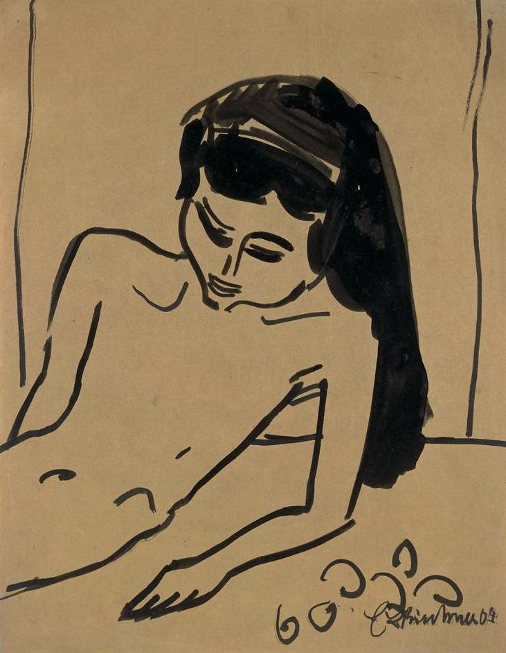 Laza hajú lány alkotó: Ernst Ludwig Kirchner