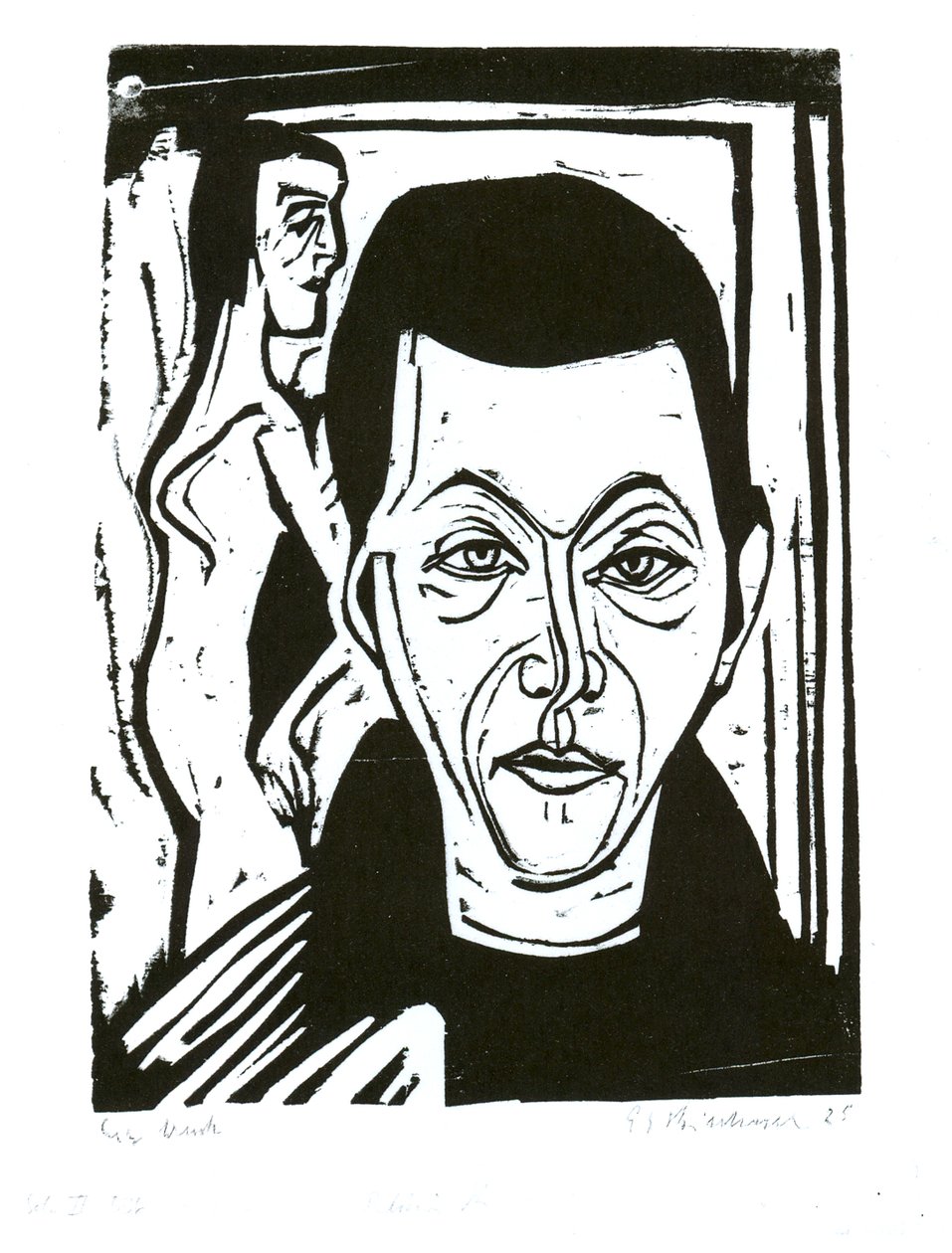 Férfi fej alkotó: Ernst Ludwig Kirchner