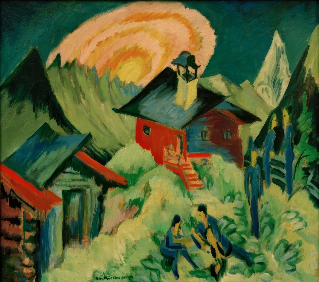Holdkelte a Stafelalpon alkotó: Ernst Ludwig Kirchner