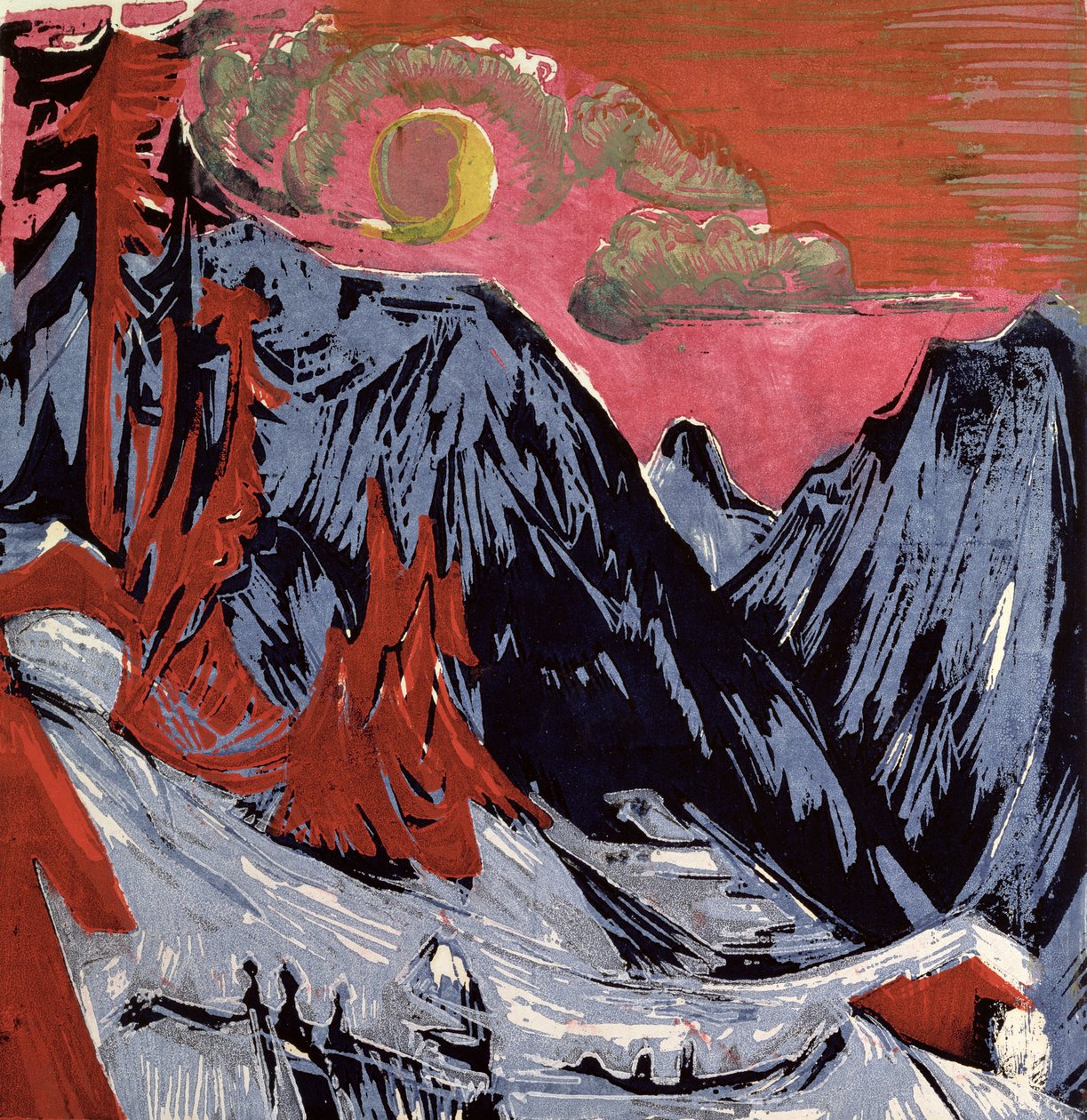 Hegyek télen, 1919 alkotó: Ernst Ludwig Kirchner