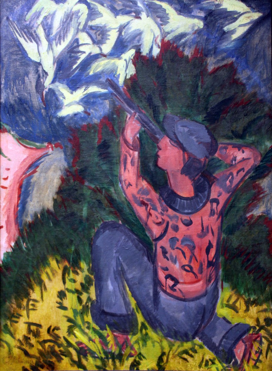 Sirályvadászok az erdőben alkotó: Ernst Ludwig Kirchner