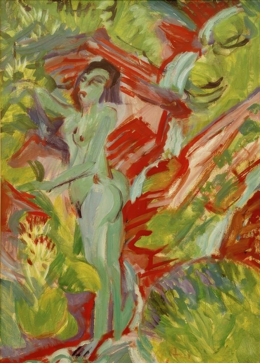 Meztelen nő a forrásnál alkotó: Ernst Ludwig Kirchner