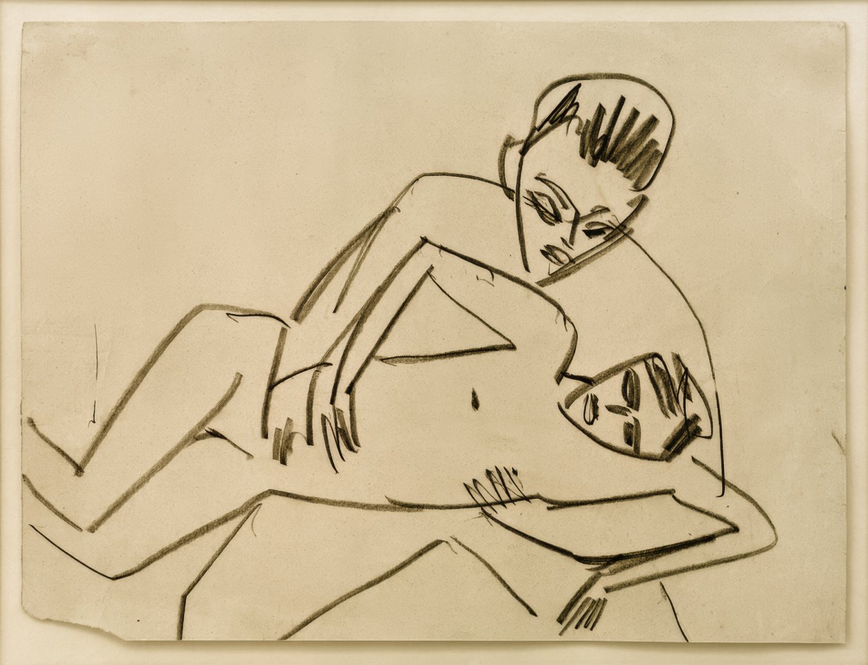 Cím nélkül (Fränzi férjével) alkotó: Ernst Ludwig Kirchner