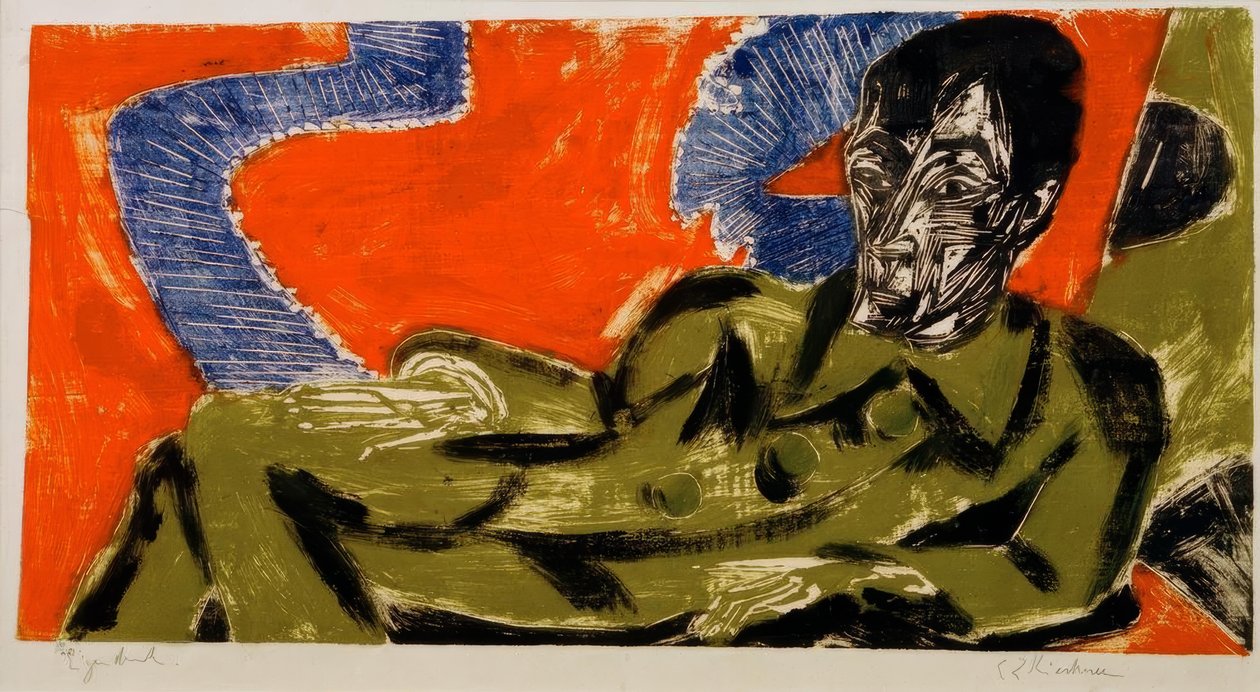 Otto Mueller portréja alkotó: Ernst Ludwig Kirchner