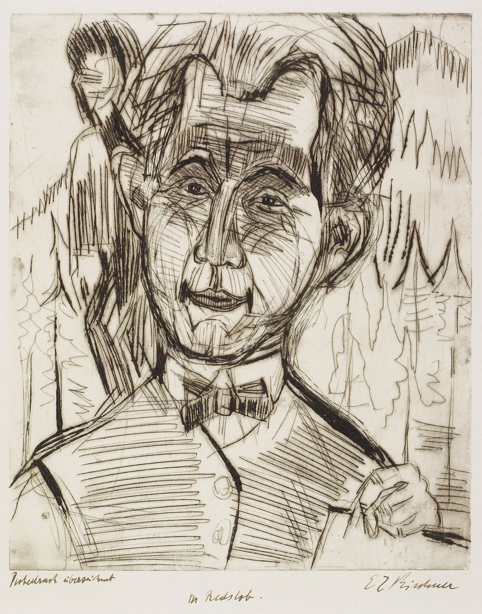 Dr. Redslob portréja, 1924 alkotó: Ernst Ludwig Kirchner