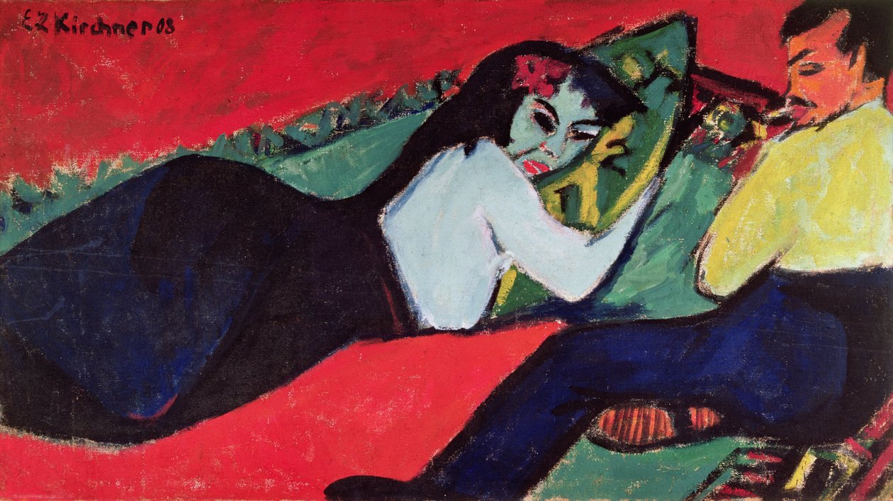 Fekvő Nő alkotó: Ernst Ludwig Kirchner
