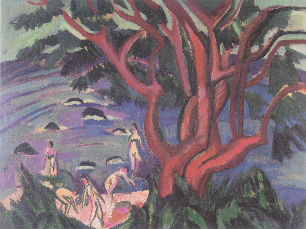 Piros fa a tengerparton alkotó: Ernst Ludwig Kirchner