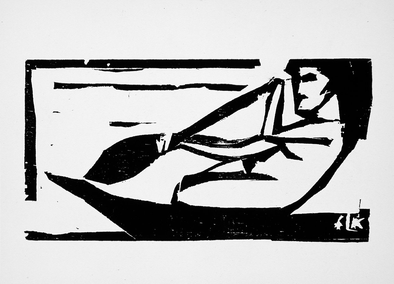 Szamoai női evezés, 1910 alkotó: Ernst Ludwig Kirchner