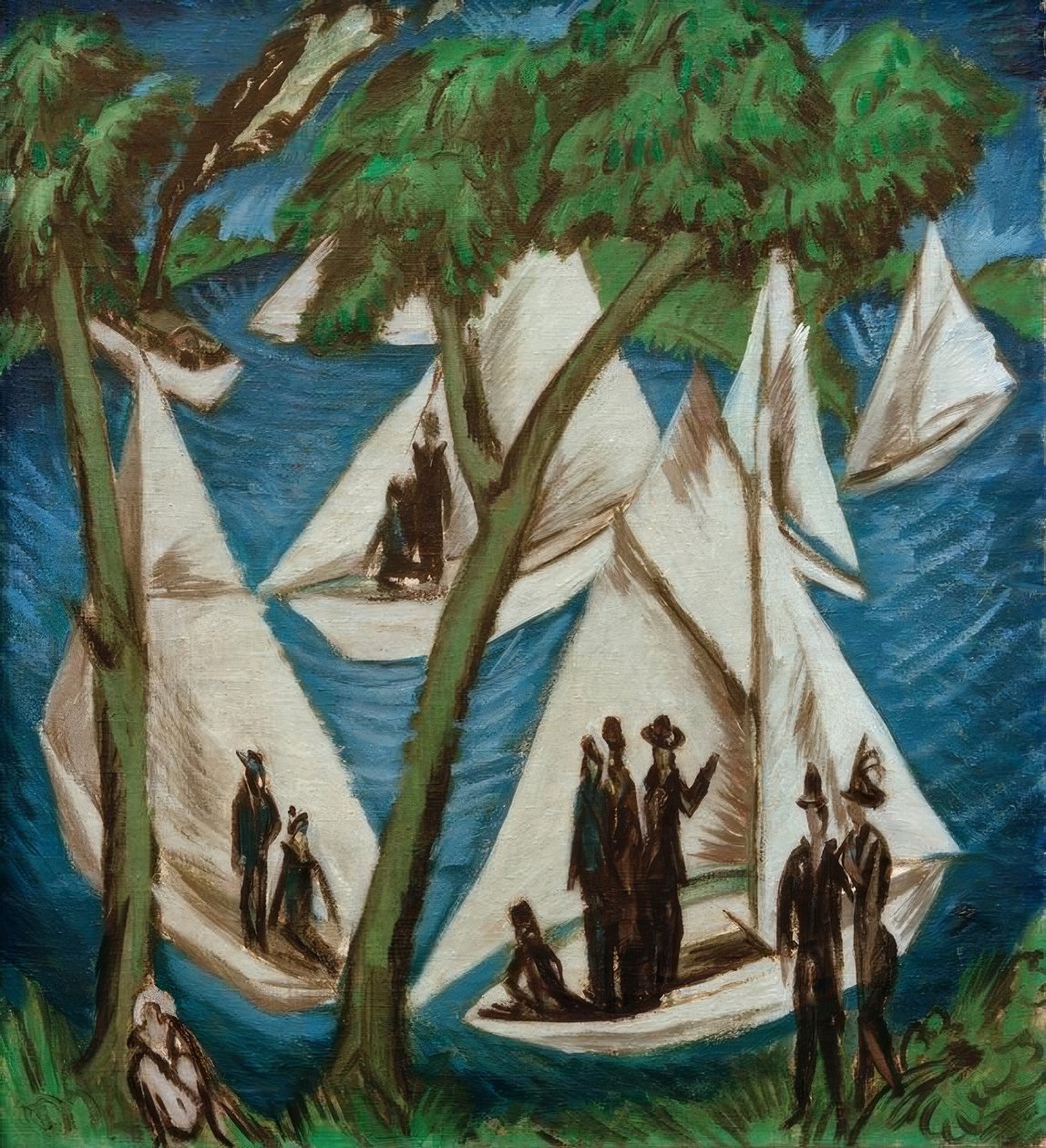 Vitorlások Grünau közelében alkotó: Ernst Ludwig Kirchner
