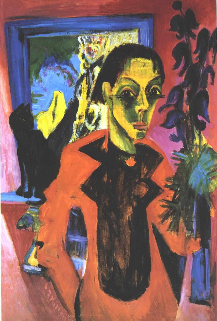 Önarckép árnyékkal alkotó: Ernst Ludwig Kirchner