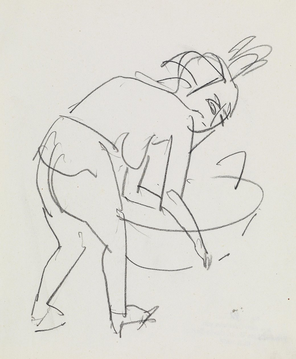 Nő mosás magát alkotó: Ernst Ludwig Kirchner